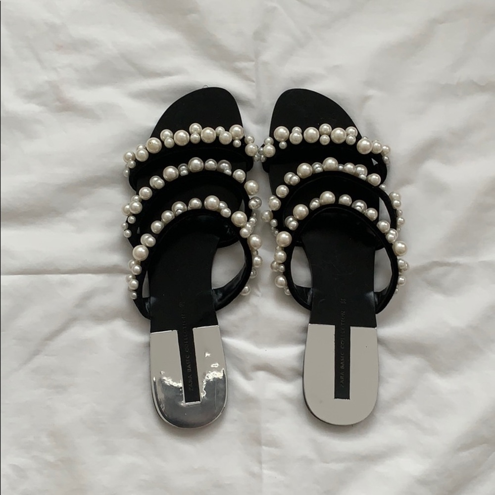 Zara pearl sandals